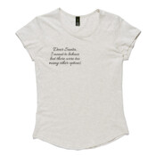 Womens Dear Santa Mali Boutique Capped Sleeve Tee