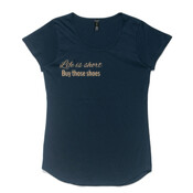 Womens Life is Short Mali Boutique Capped Sleeve Tee