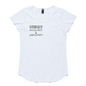 Womens Embrace Messy Hair Mali Boutique Capped Sleeve Tee