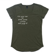 Womens Yoga It Mali Boutique Capped Sleeve Tee
