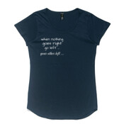 Womens Nothing Goes Right Mali Boutique Capped Sleeve Tee